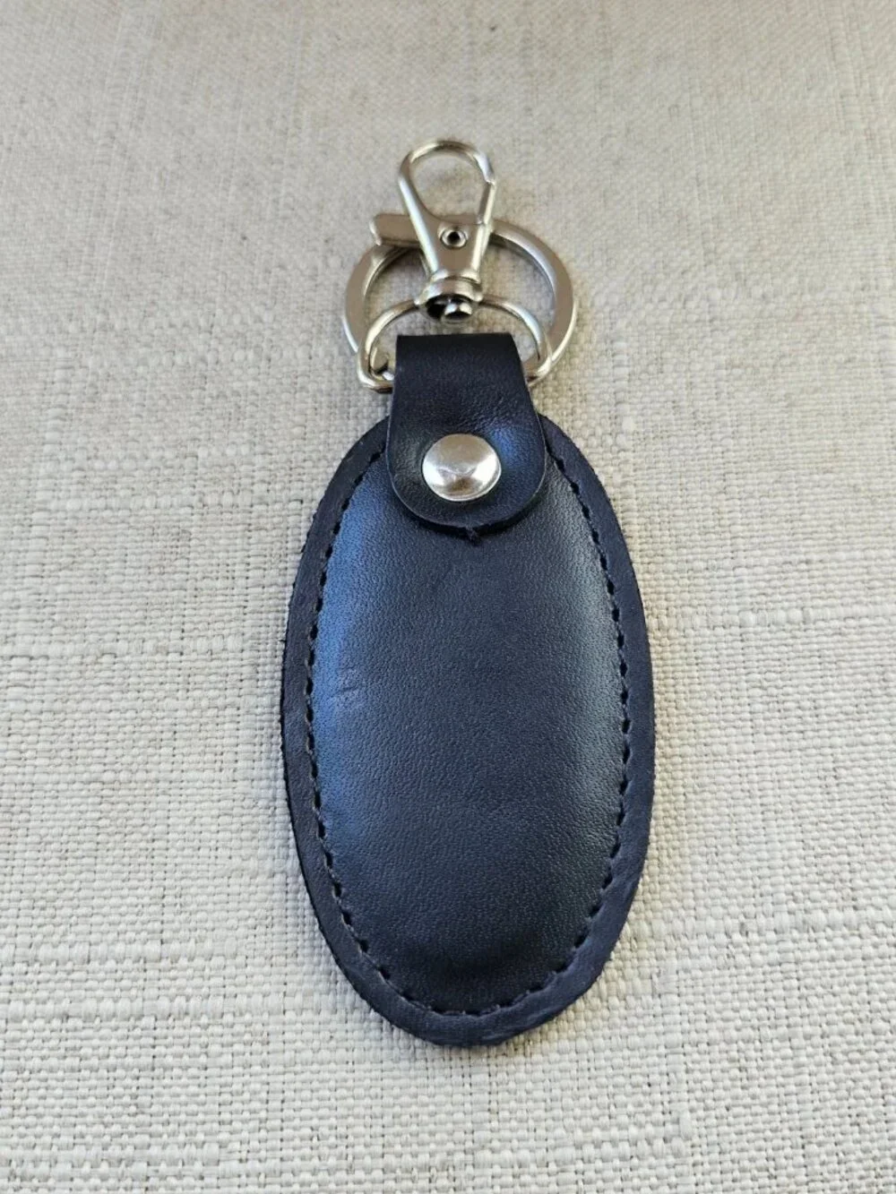 Handmade Keys Holder Black Genuine Leather keychain Keyring Handmade